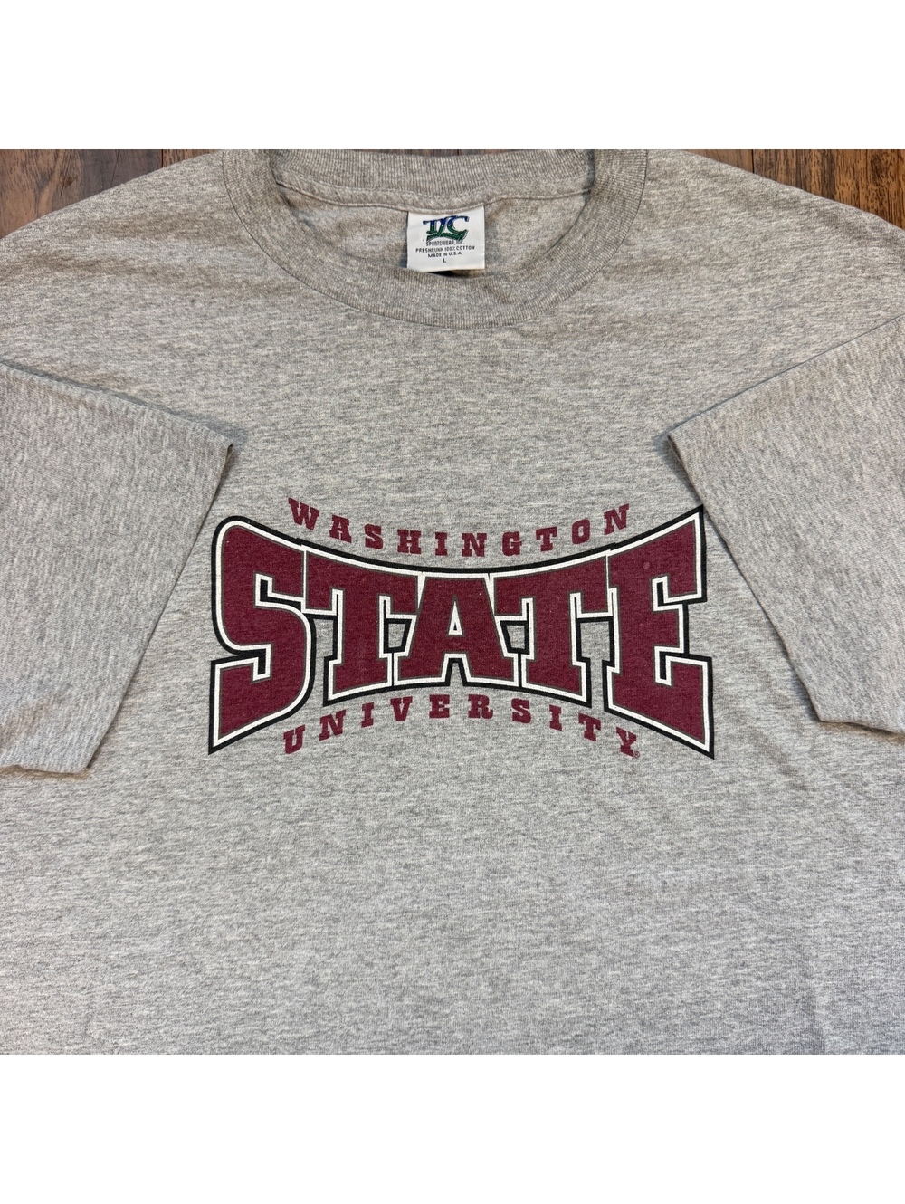 Vintage 90s TLC Sportswear Washington State WSU Graphic Tee Large College